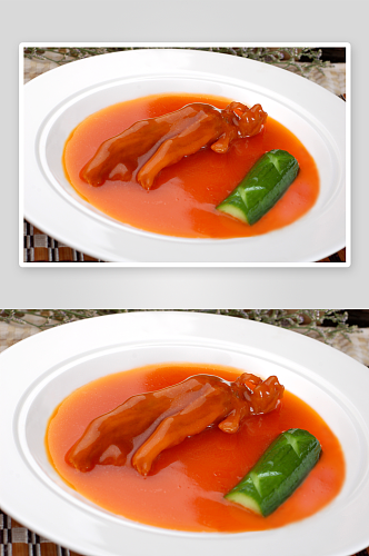 粤菜鲍汁扣鹅掌餐饮菜谱菜品高清图片素材