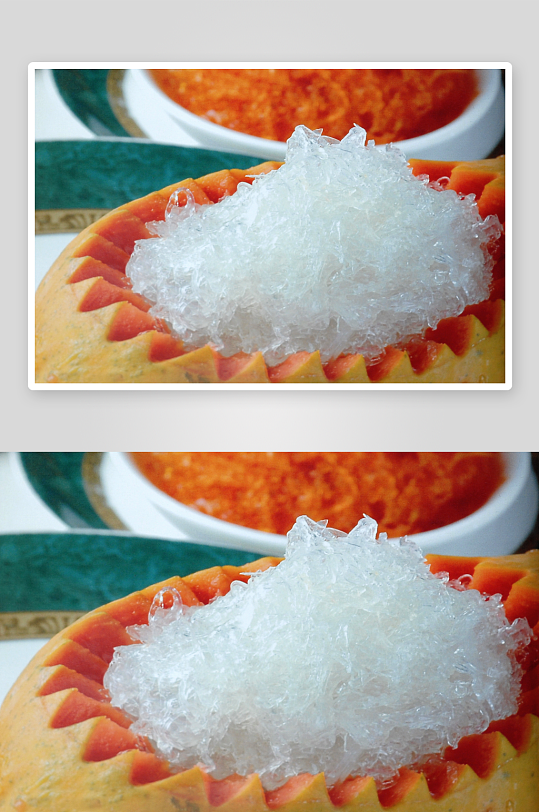 燕鲍翅木瓜炖雪蛤餐饮菜谱菜品图片设计素材