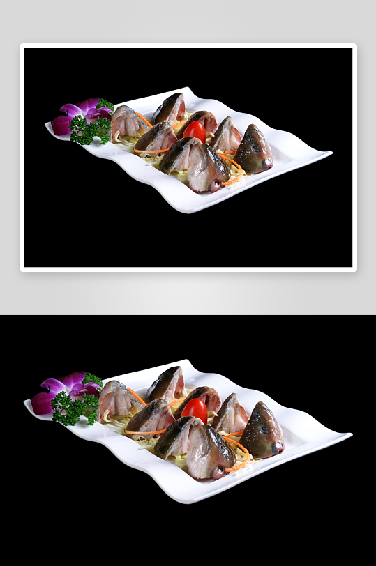 海河鲜鱼唇餐饮菜谱菜品高清图片素材