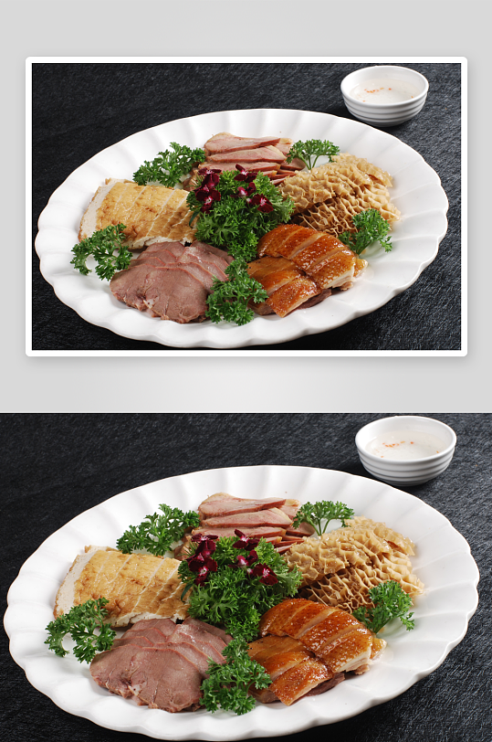 粤式烧卤拼餐饮菜谱菜品高清图片素材