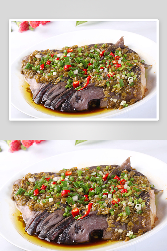 深海鱼头餐饮菜谱菜品高清图片素材