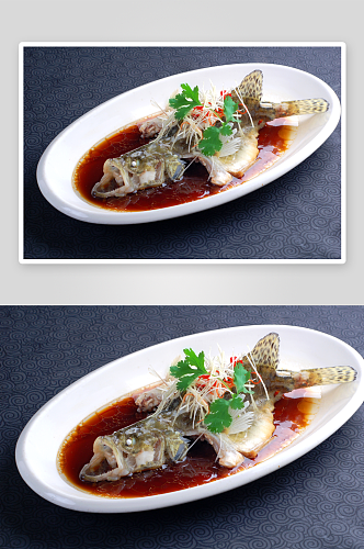 热清蒸桂鱼餐饮菜谱菜品高清图片素材
