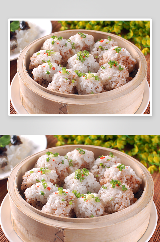热糯米蒸排骨餐饮菜谱菜品高清图片素材