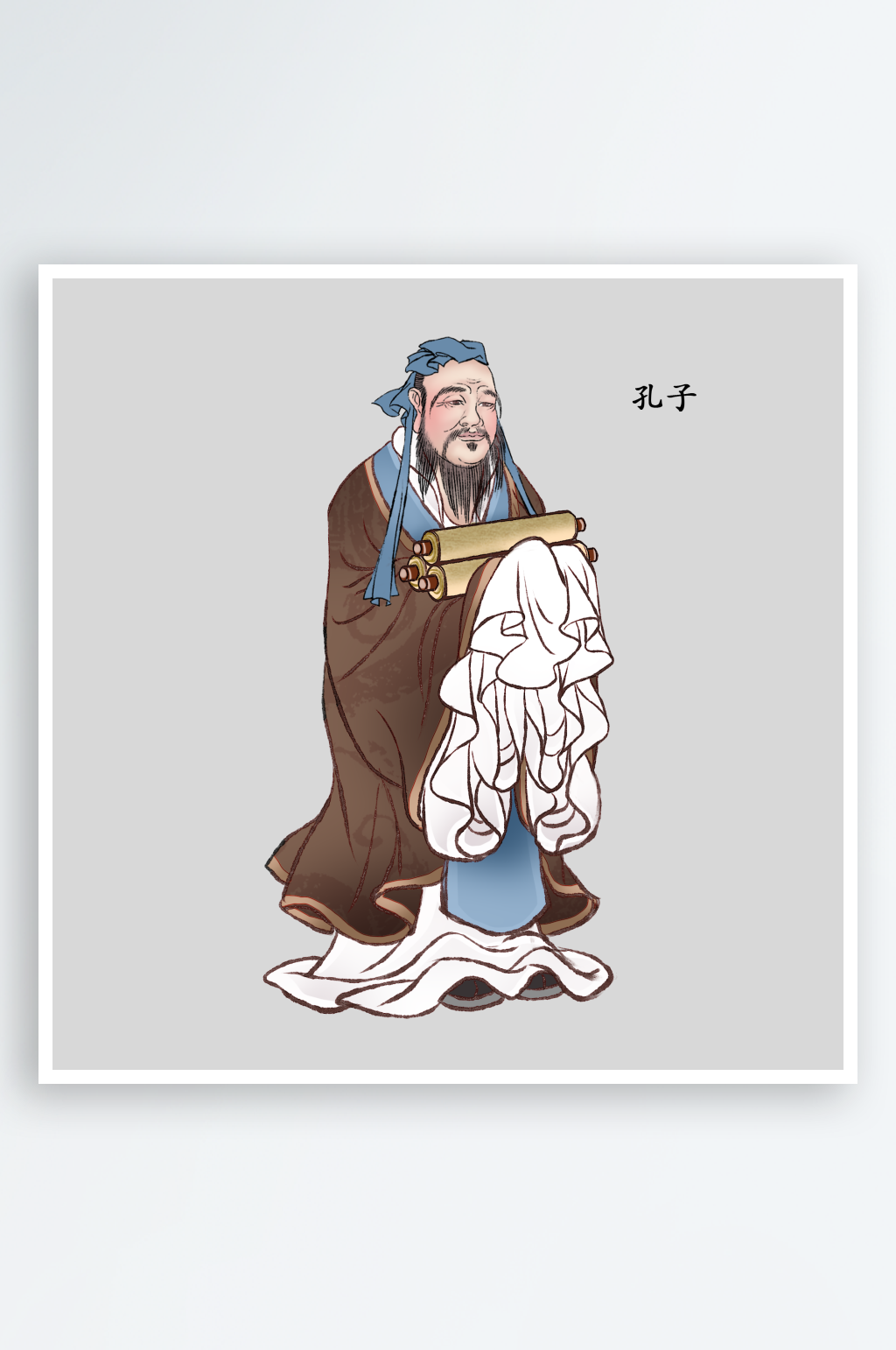 孔子插图素材_孔子插图模板_孔子插图设计图片免费下载-众图网