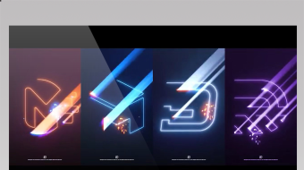 炫酷激光切割出logo演绎动画AE模板-众图网