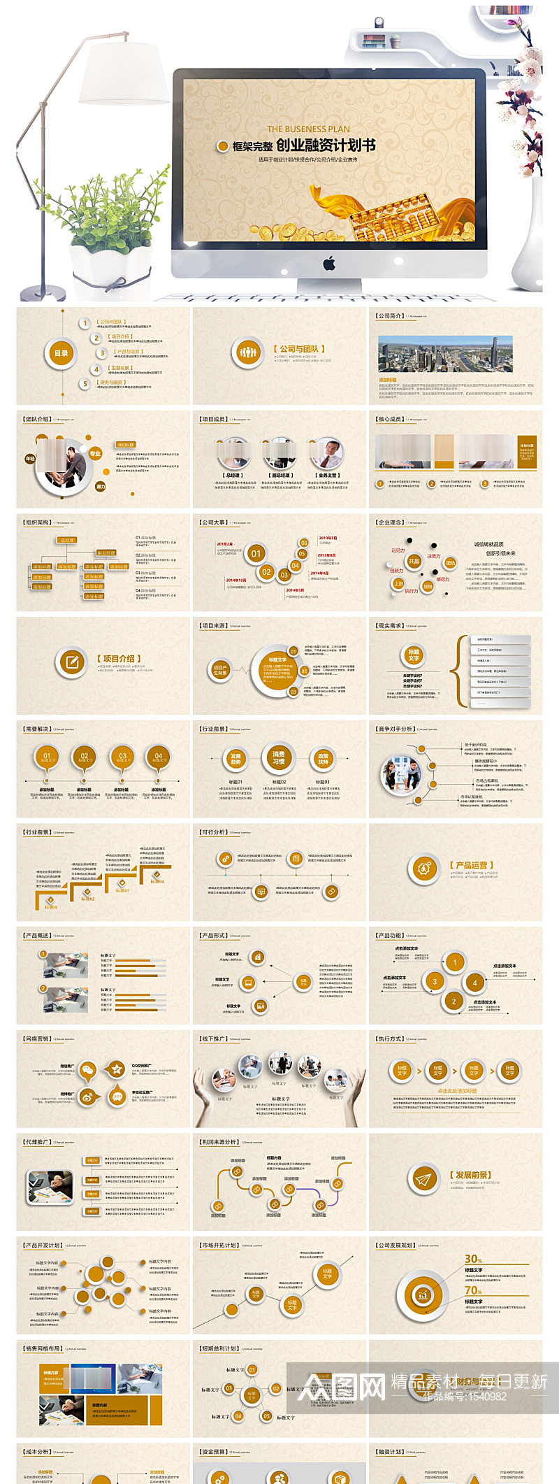 创业融资商业策划计划书通用ppt模板素材