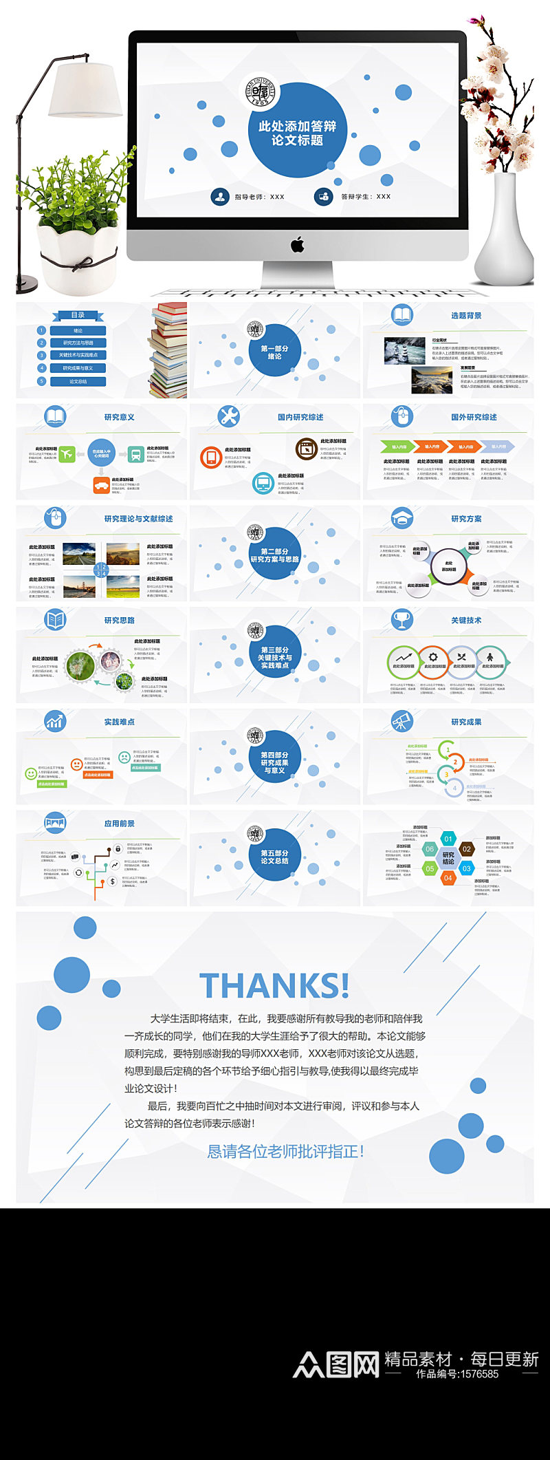 毕业论文答辨ppt素材