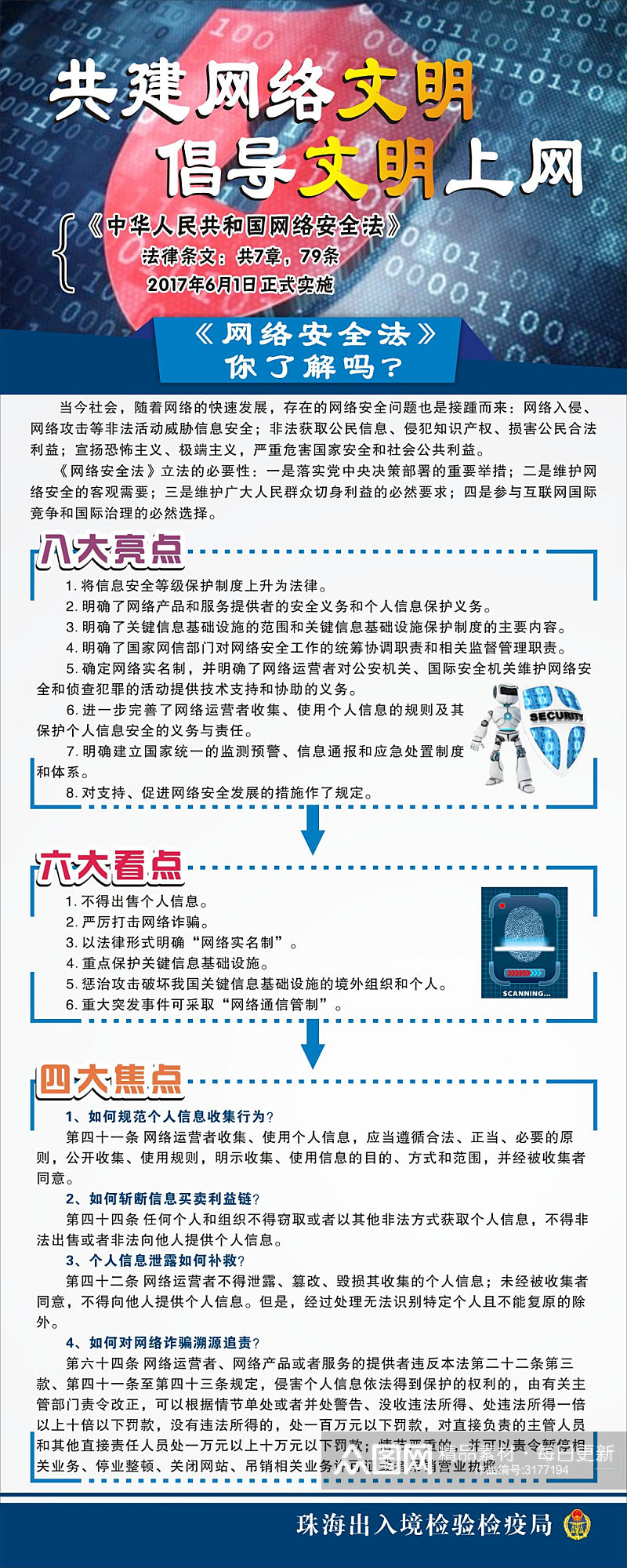 网络安全法解读展板素材