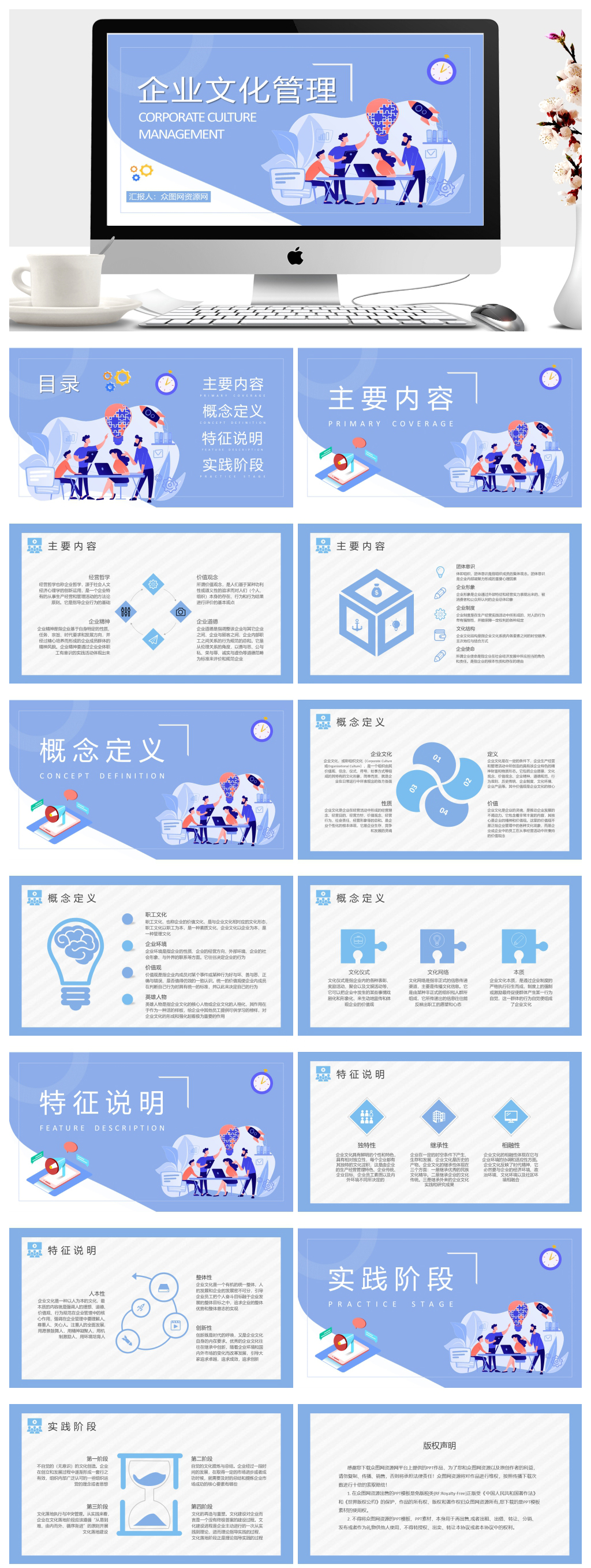 企业文化管理营理念学习总结PPT素材