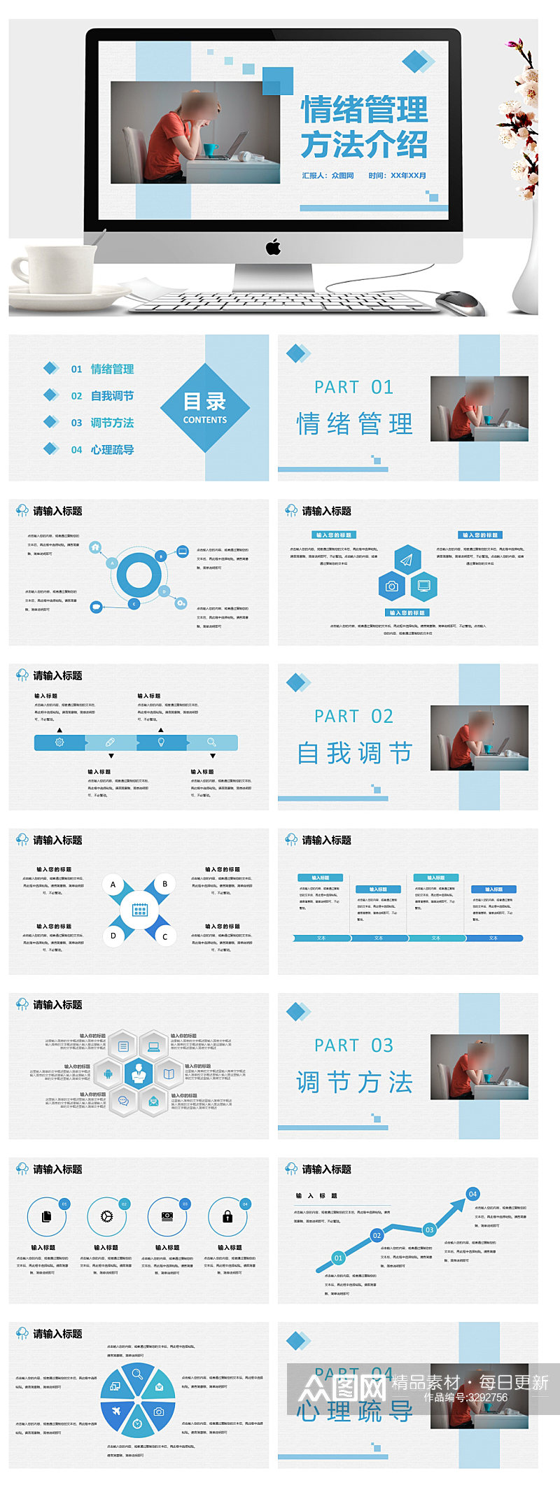 员工情绪管理方法疏导方法介绍PPT素材