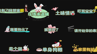 4K综艺花字网络热词字幕字体-众图网