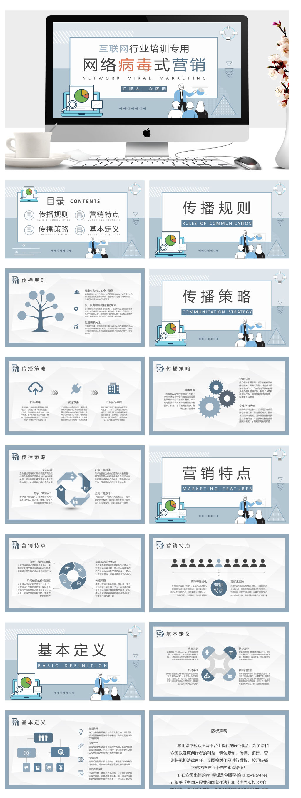 网络病毒式营销案例分析培训PPT素材