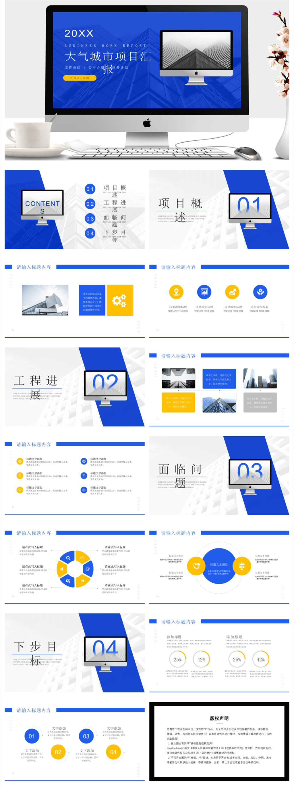 城市项目进展进度成果情况汇报ppt