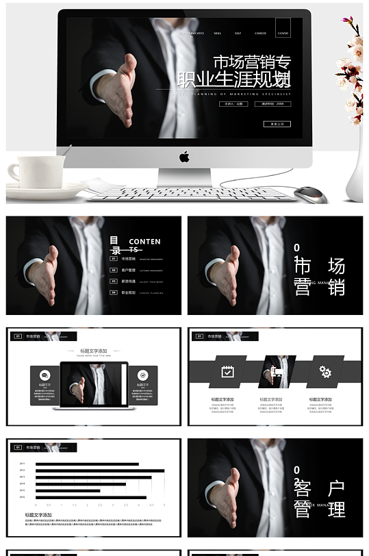 市场内容营销案例专员职业规划PPT