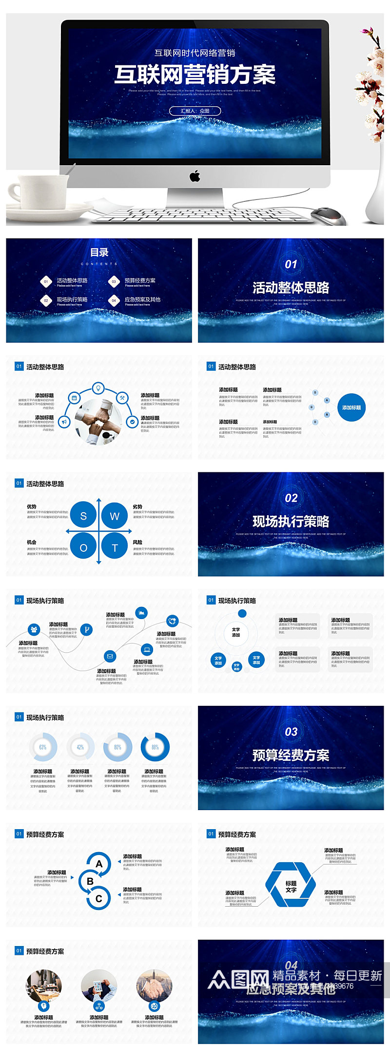 互联网时代融资企业宣传述职汇报PPT素材