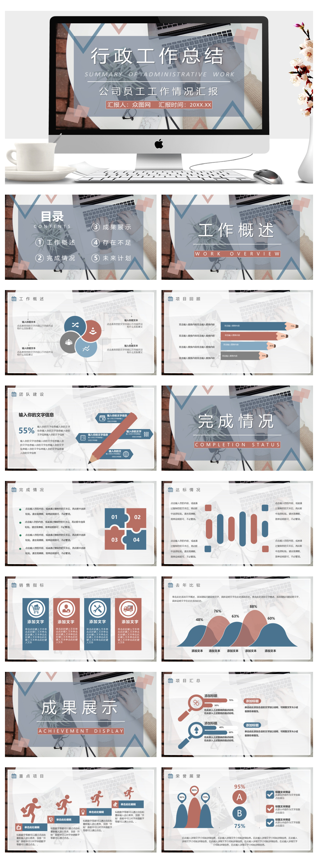 个人思想工作情况汇报ppt素材