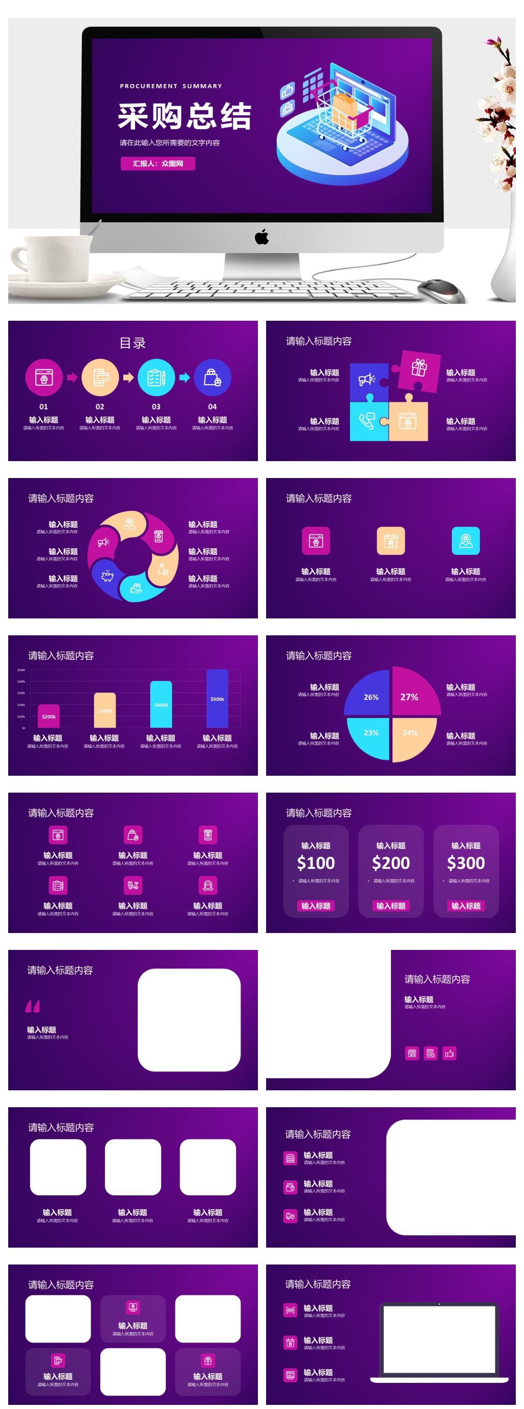 企业部门分析汇报ppt素材