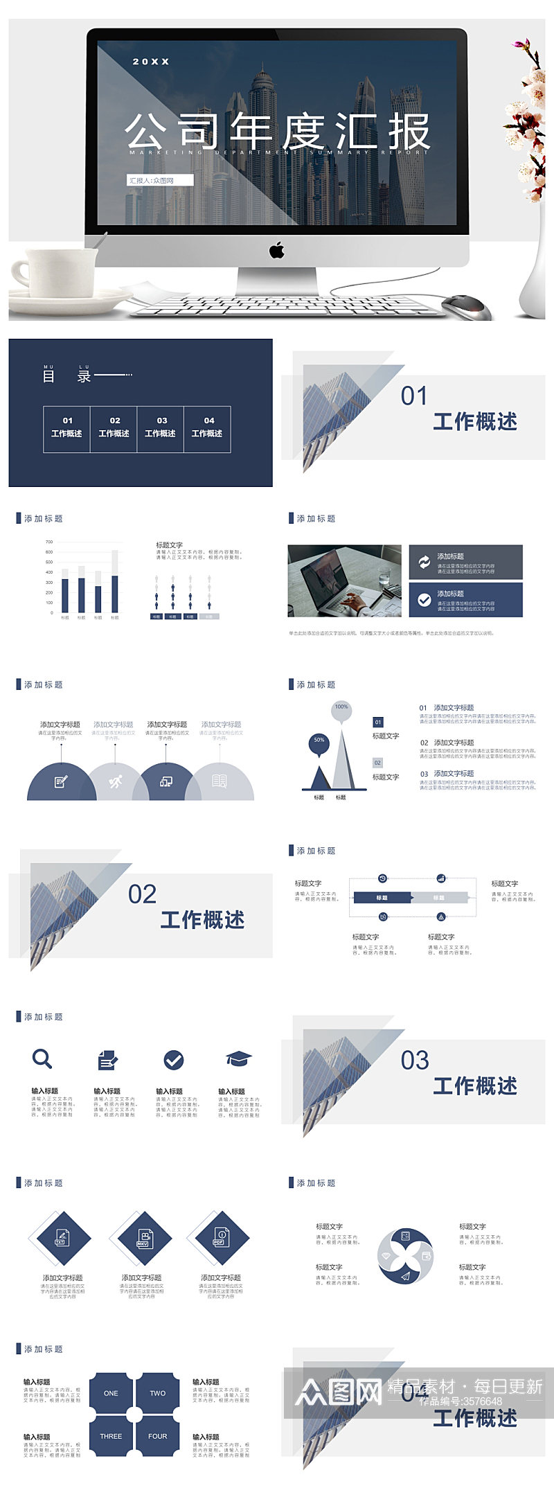 物资采购成本总结企业ppt素材