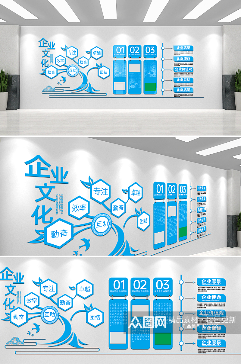 企业发展简介文化墙素材