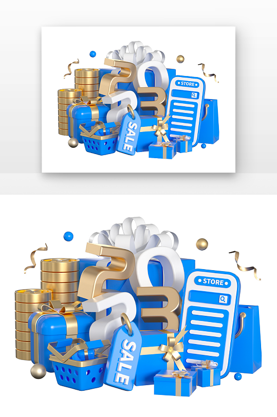 D立体促销折扣打折元素-众图网