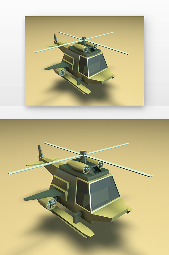 立体模型卡通飞机-众图网