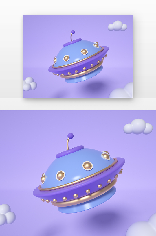 航空航天太空探索飞机火箭卫星立体风格-众图网