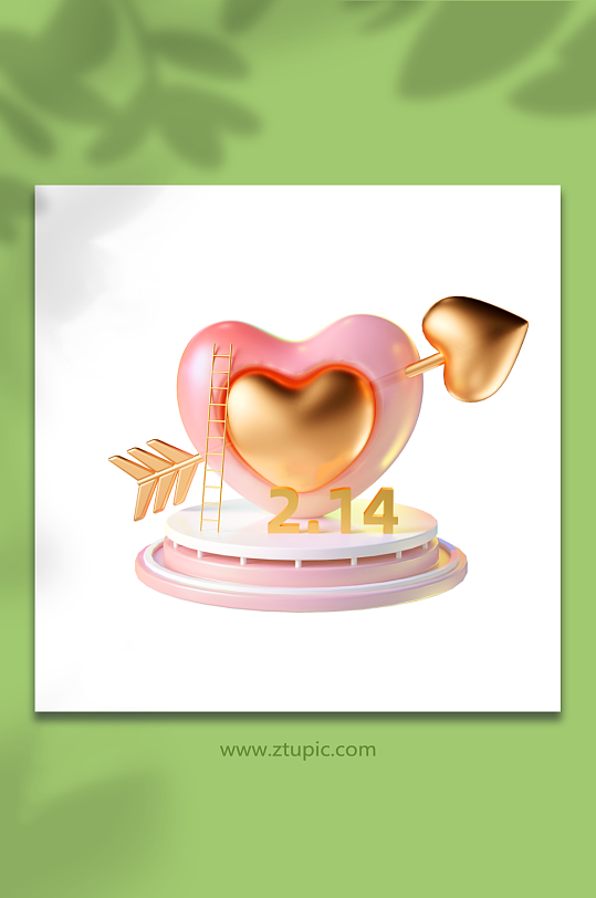 一箭穿心情人节卡通图片-众图网