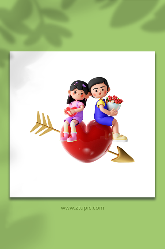 一箭穿心恋爱卡通图片-众图网