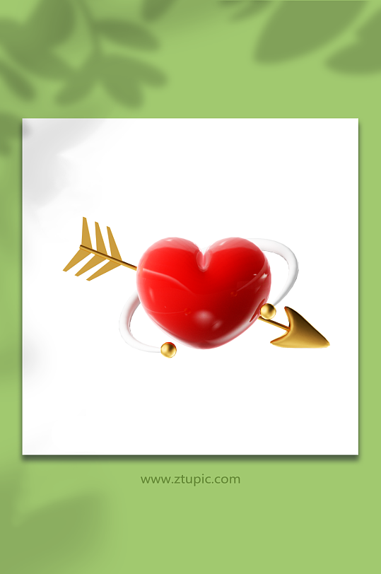 情人节一箭穿心创意元素-众图网