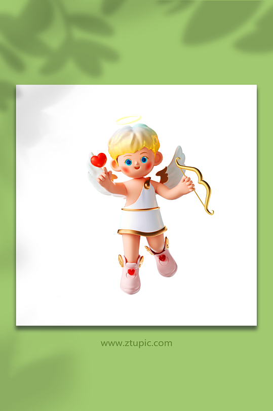立体感立体丘比特天使卡通图片-众图网