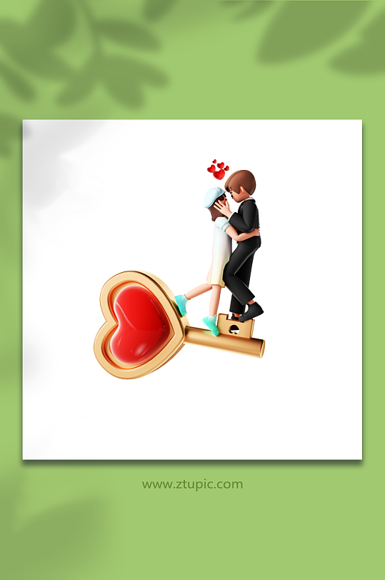 创意情侣人物卡通设计元素-众图网