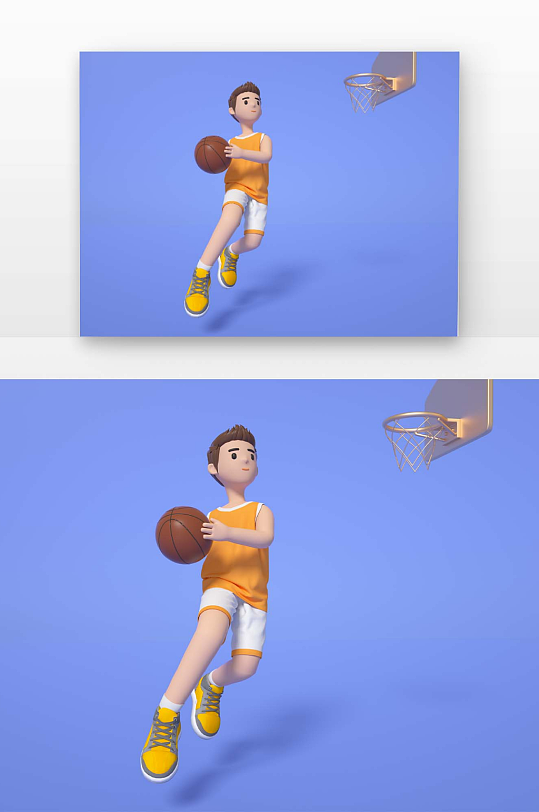 立体感建模渲染的篮球课外培训班人物-众图网