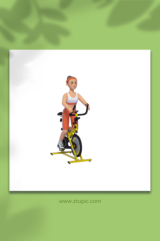 立体感原创建模运动健身人物-众图网