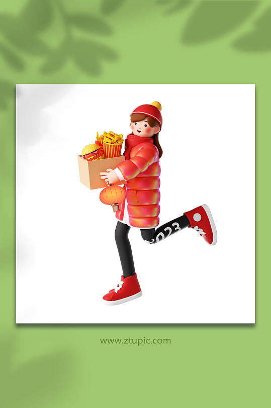 新年电商立体潮流人物购物-众图网