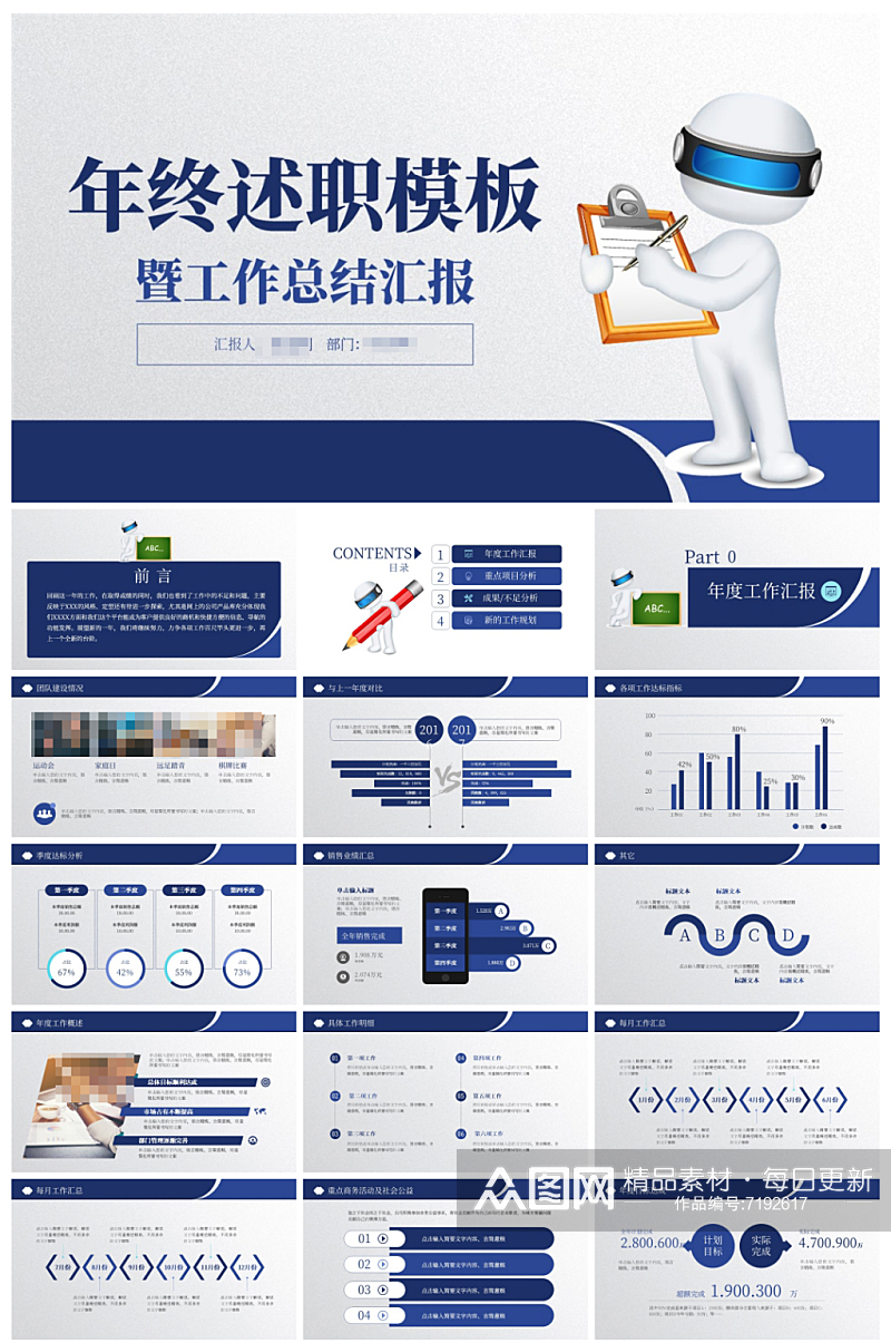 黑金简约年终述职报告PPT素材