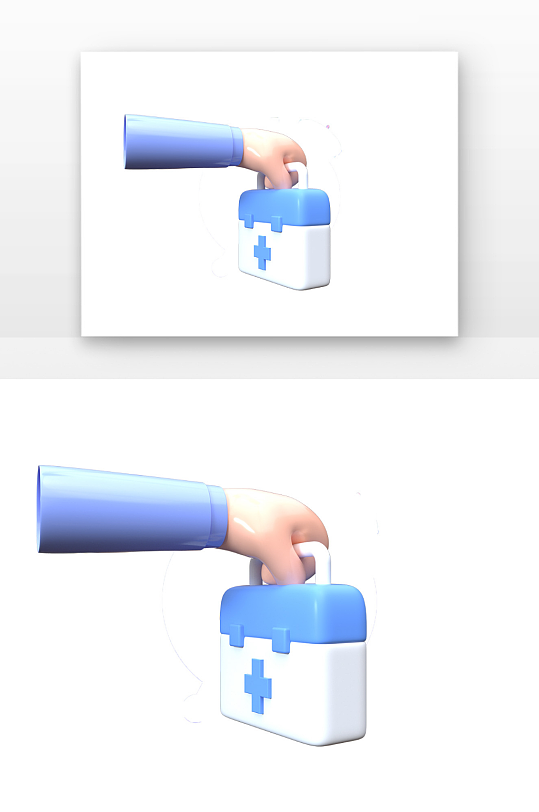 立体手拧药箱医疗物品元素-众图网