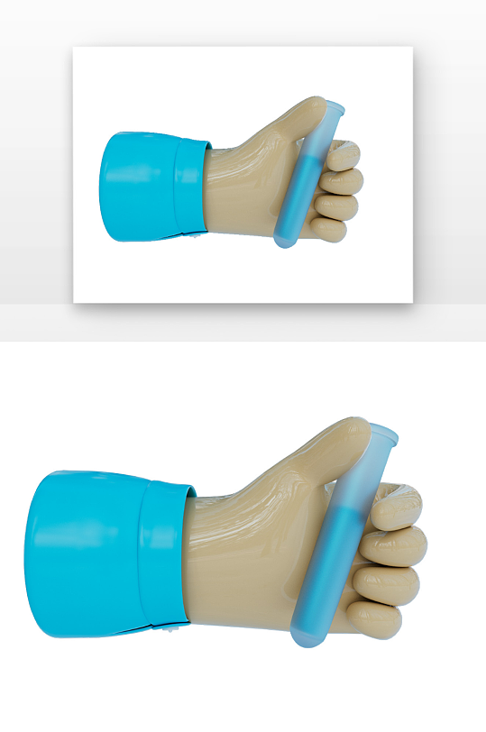 医疗手拿着医疗液体玻璃化学药瓶元素-众图网