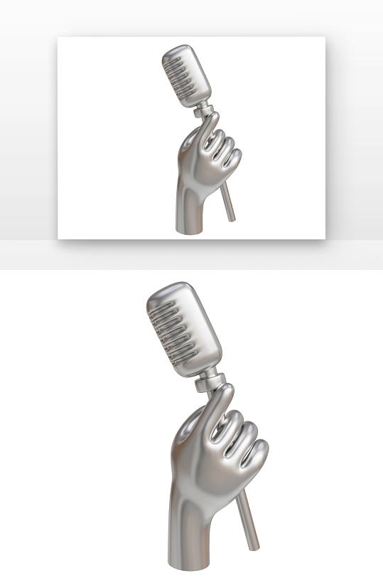 演讲手和麦克风银色话筒手拿话筒递话筒-众图网