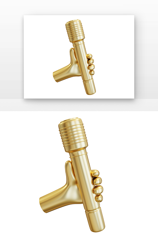 演讲手和麦克风黄色话筒手拿话筒-众图网