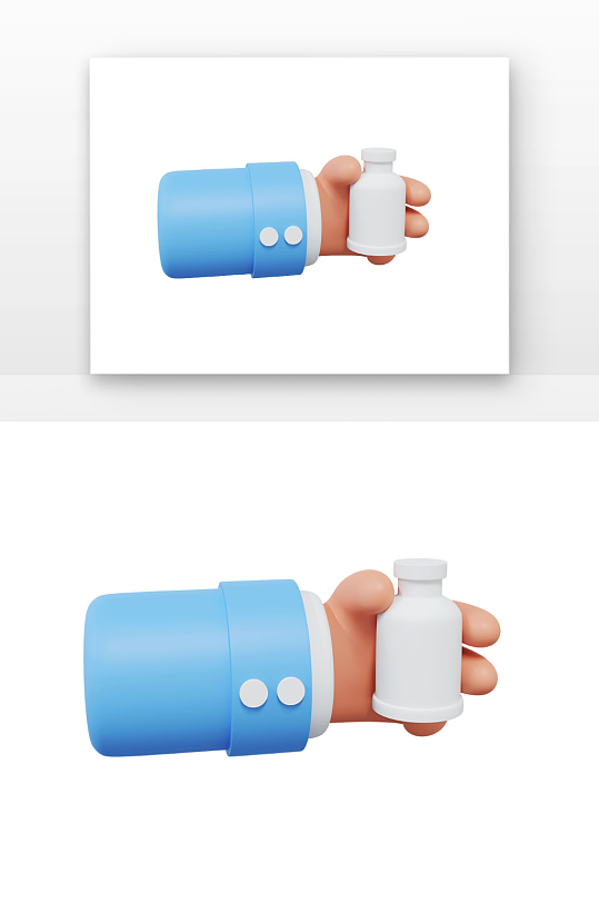 手拿医疗用品药品药物药瓶-众图网