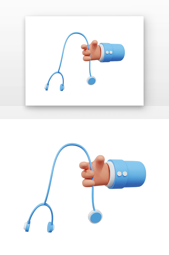 手拿医疗用品手拿听诊器-众图网