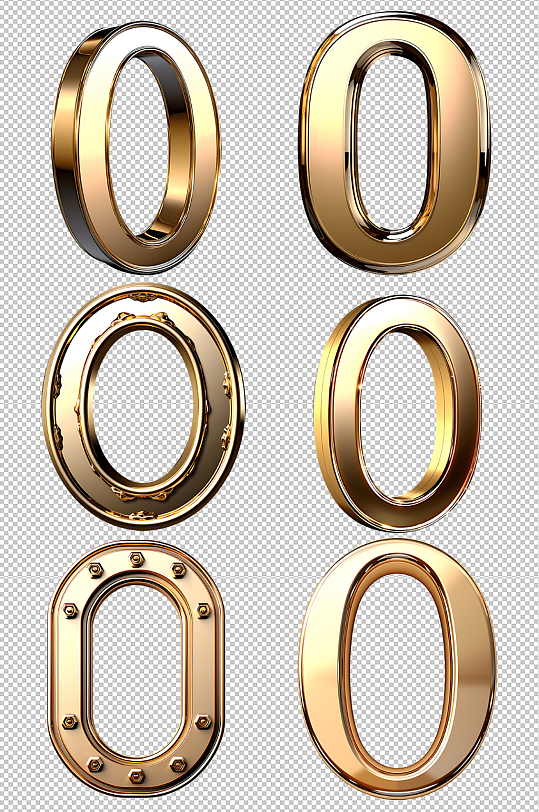黃金金屬質(zhì)感數(shù)字免摳元素