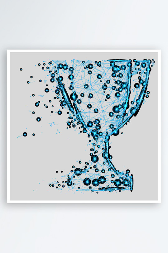 蓝色水滴杯子图案