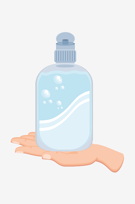 洗手液消毒用具插画元素设计元素