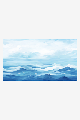 海洋主题景色插画
