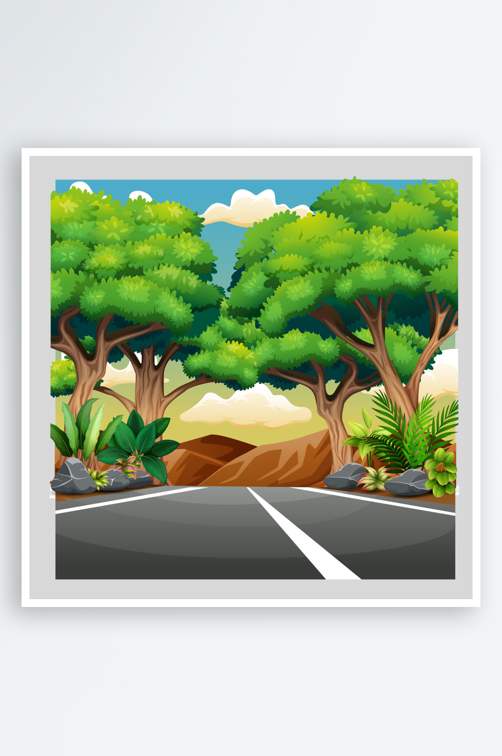 卡特森林中的道路元素素材