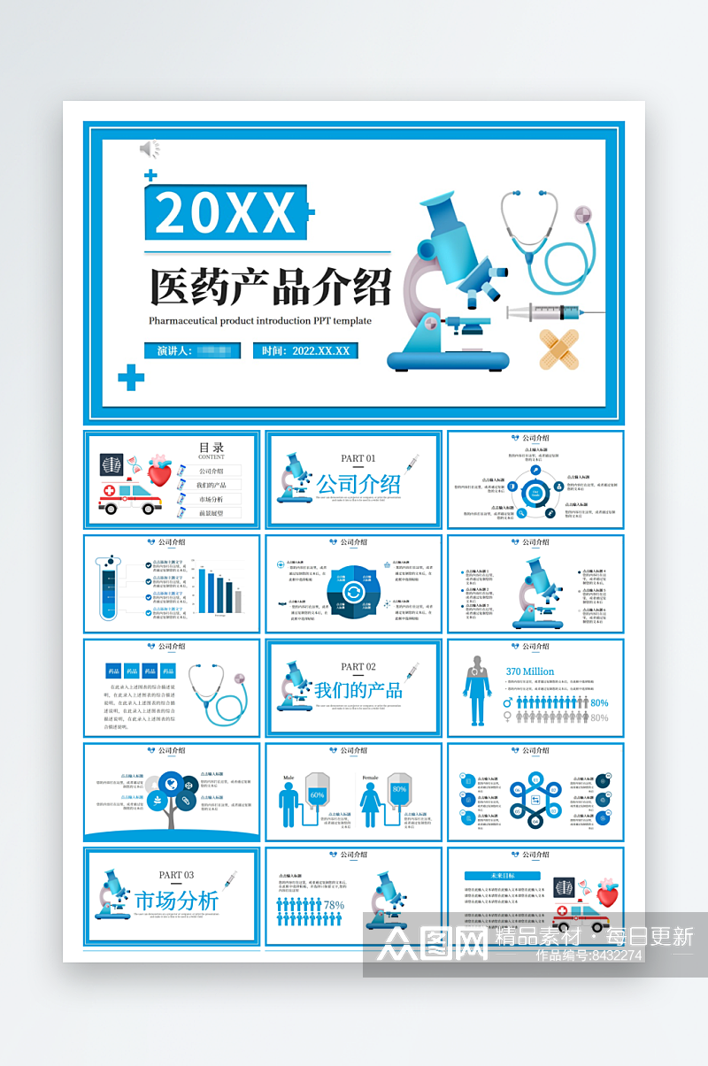 医药产品介绍医疗产品展示PPT素材