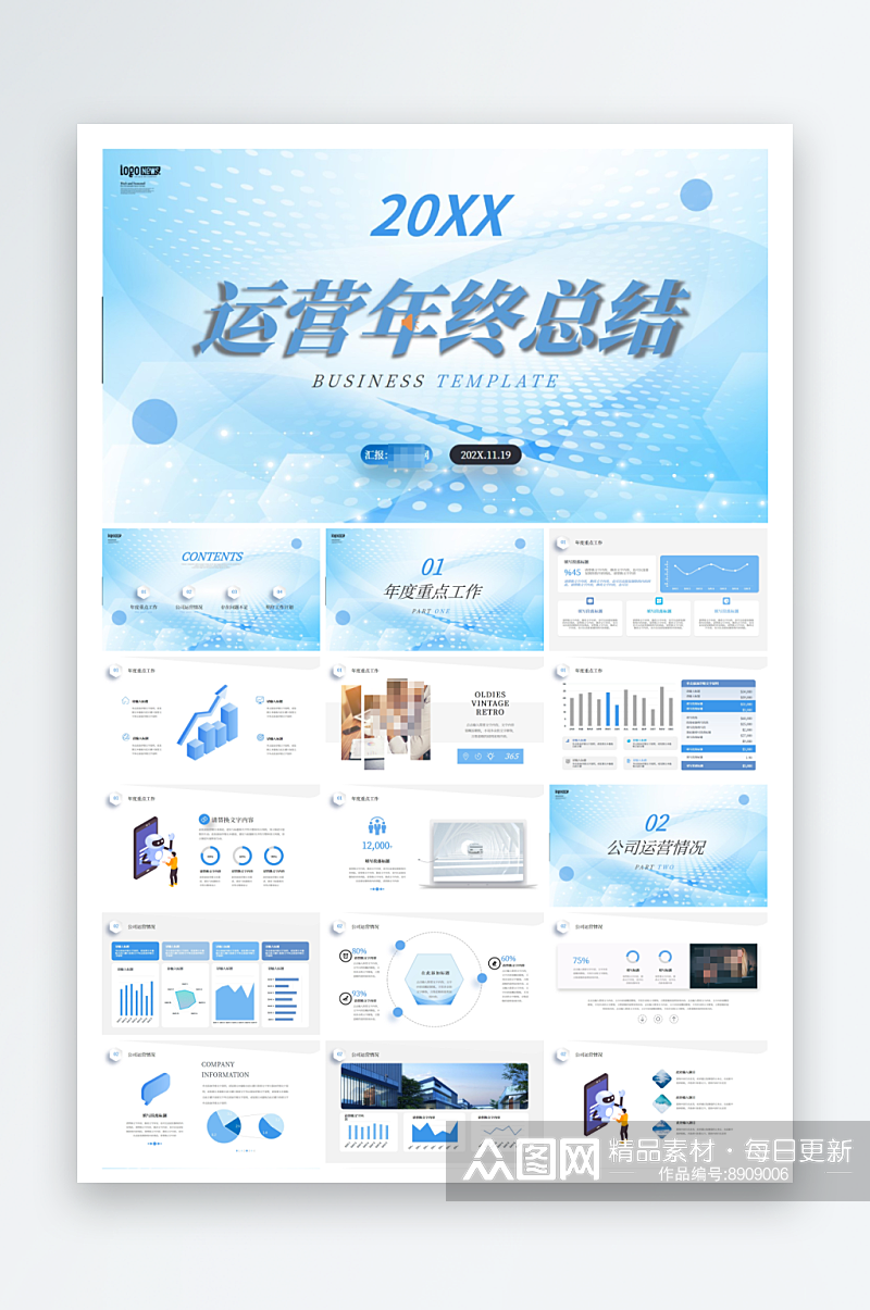 公司运营年终工作总结汇报PPT素材