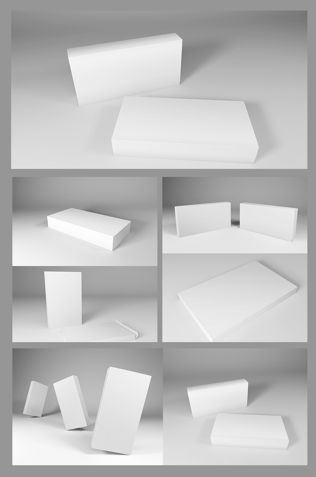 长方形纸盒模型样机图片