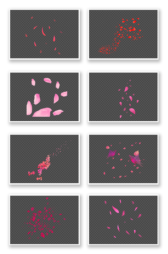 纷飞的花瓣png元素